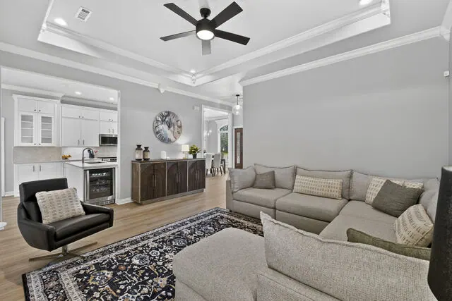 Living room toward the kitchen