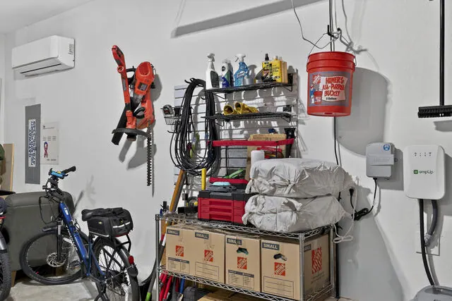 Finished garage — mini-split and EV charger